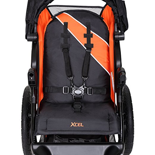 Baby Trend Xcel Jogger Stroller seat and harness view