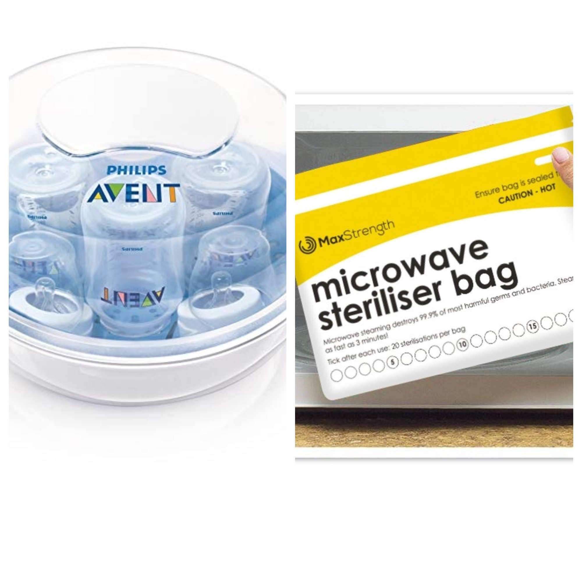 sanitize bottles in microwave