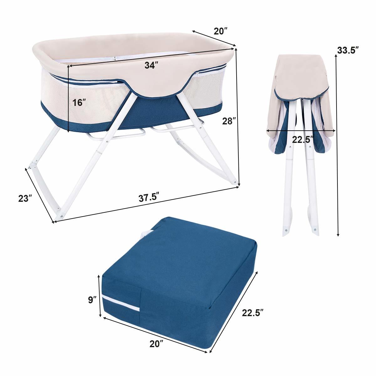 BABY JOY Rocking Bassinet 2 in 1 - 6