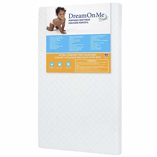 Dream on Me 3 Mini portable crib mattress 1
