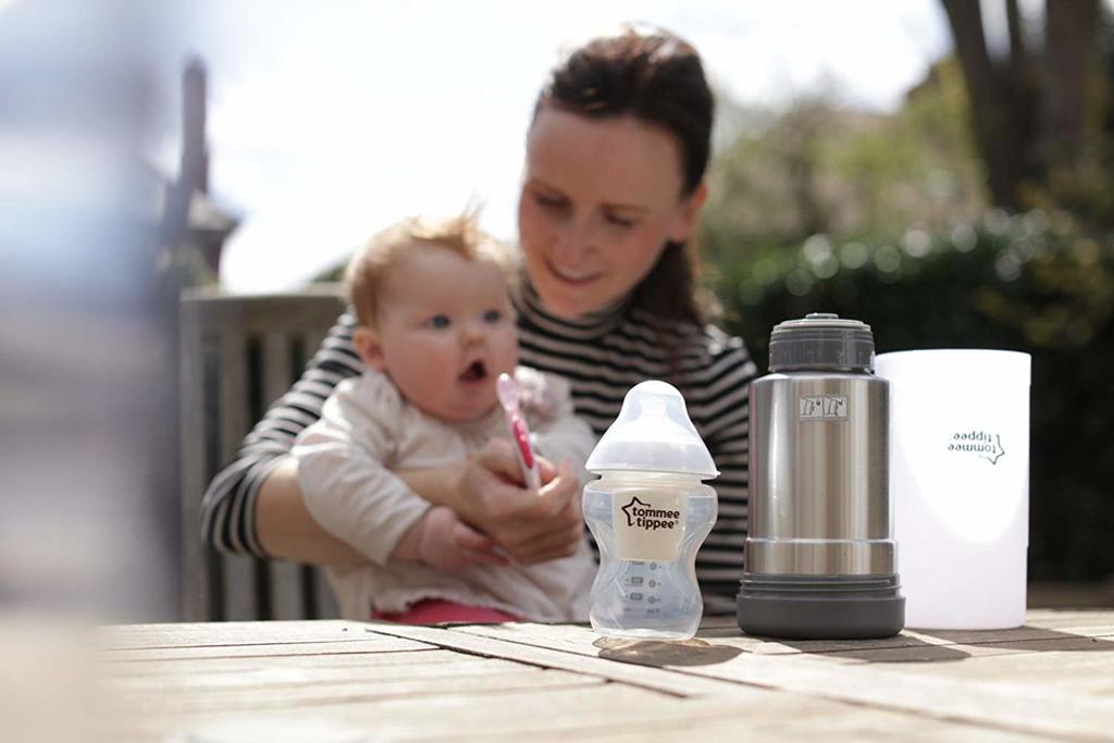 Tommee Tippee Portable Travel Baby Bottle and Food Warmer, Ideal for  Travel, Thermal Insulation, Stainless Steel Flask with Leak-Proof Lid, BPA  Free
